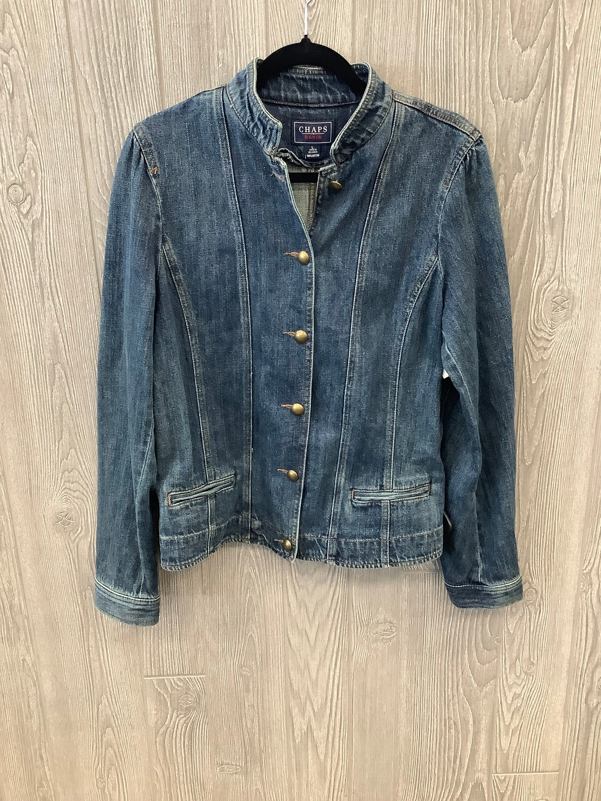 Blue Denim Jacket Denim Chaps, Size L