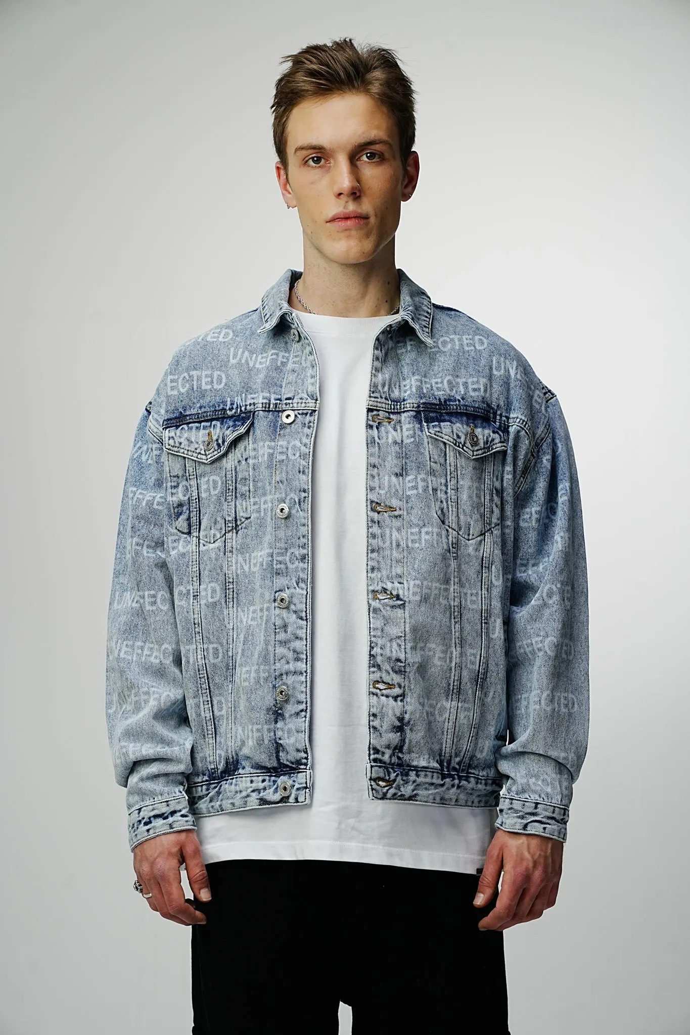 Premium Laser Printed Signature Denim Jacket